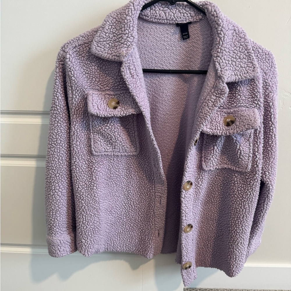 Girls Art Class fleece button up shacket size medium